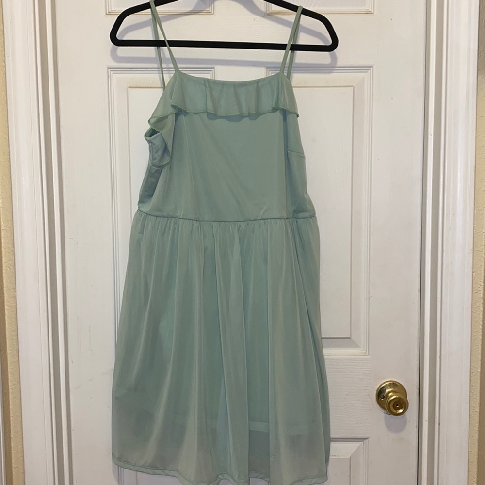 Illusion Teal Dress
